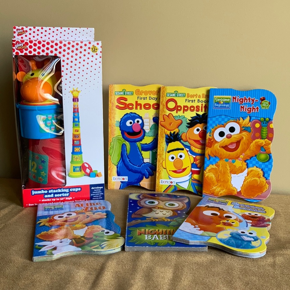 Stacking Tower, NIB & 6 Board Books
